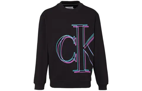 Calvin Klein Sweatshirts Men's Black Crew Neck Thin Regular