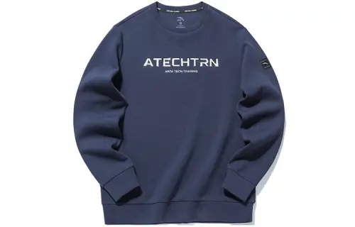 ANTA Variety Training Collection Sweatshirts Men's Blue Crew Neck Moderate Regular