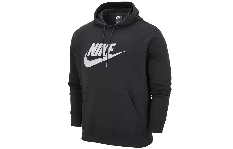 Nike Sweatshirts Men's Black Hooded Thickened Regular