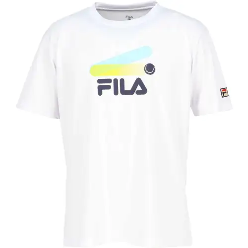 FILA T Shirts Men's White Crew Neck Straight Fit