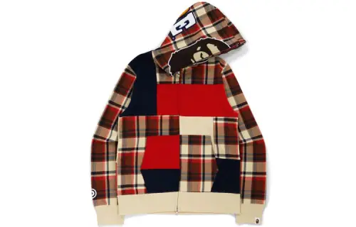 Bape Check 2nd Ape Full Zip Hoodie