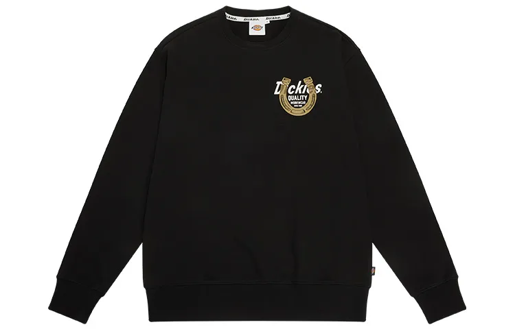 Dickies Sweatshirts Men's Black Crew Neck Moderate Heavyweight