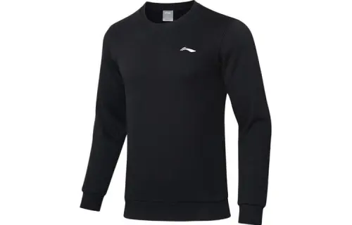 Li Ning Training Series Sweatshirts Men's Black Crew Neck Thickened Regular