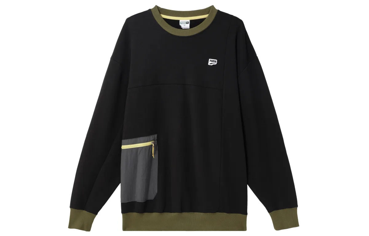 PUMA Sweatshirts Men's Black Crew Neck Moderate Other