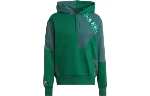 Adidas Originals ADC PATCHWORK HOODIE Sweatshirts Unisex Mineral Green Hooded Moderate Regular