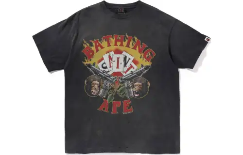 Bape X Saint Mxxxxxx Guns Tee