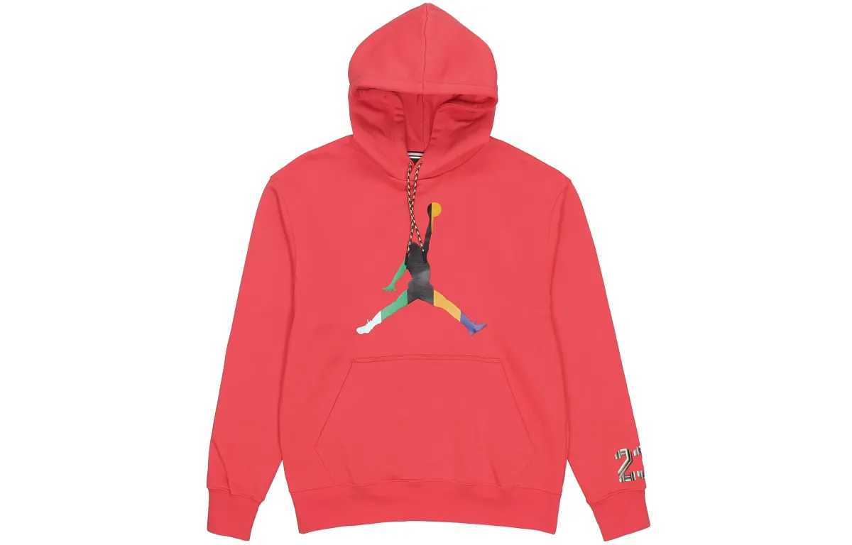 Jordan Sweatshirts Unisex Red Hooded Thickened Regular