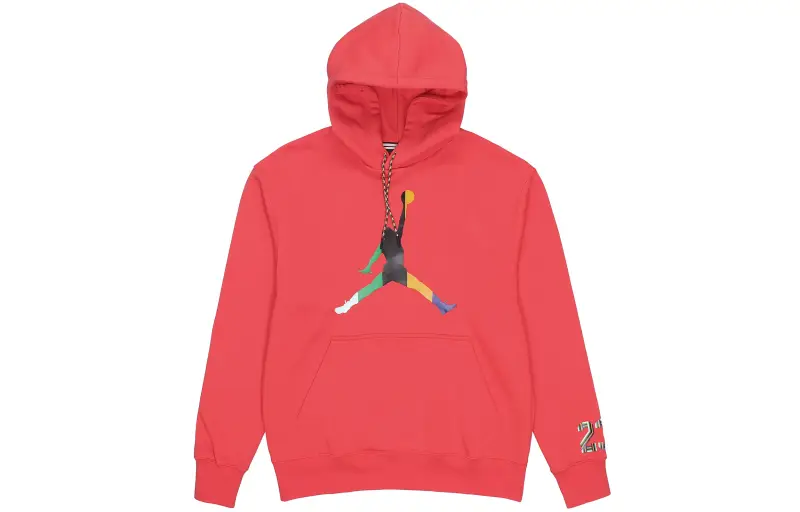 Jordan Sweatshirts Unisex Red Hooded Thickened Regular