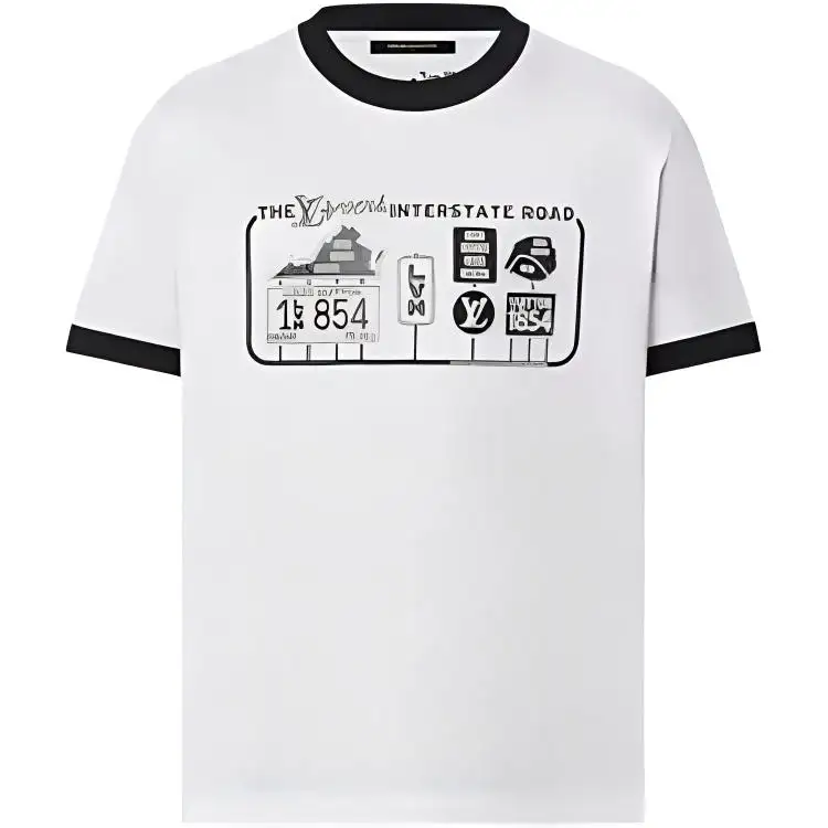 LOUIS VUITTON Embellished Cotton T Shirt