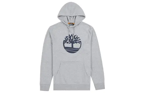 Timberland Sweatshirts Men's Medium Heather Gray Hooded Moderate Regular