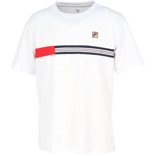 FILA T Shirts Men's White Crew Neck Moderate