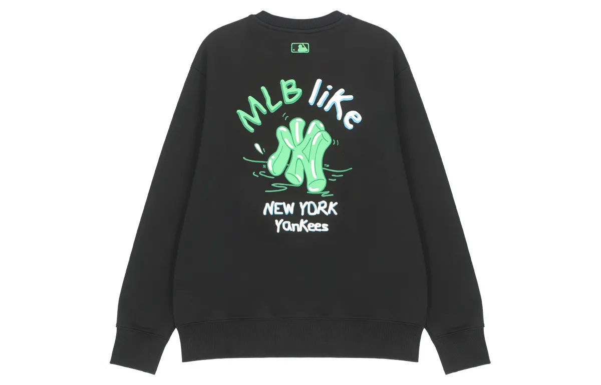 MLB Sweatshirts Unisex Black Crew Neck Moderate