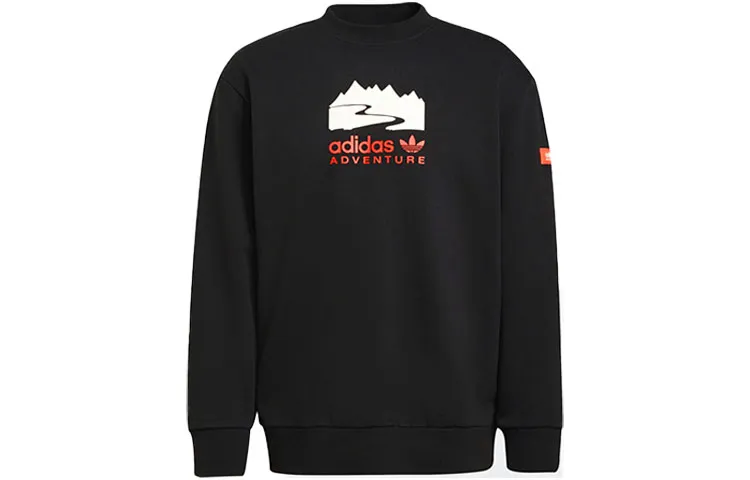 Adidas Originals Sweatshirts Men's Black Crew Neck Moderate Regular