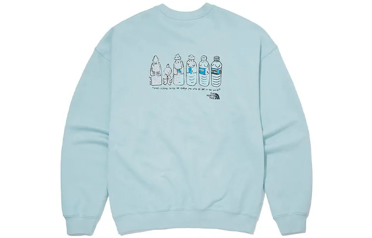 THE NORTH FACE Sweatshirts Men's Blue Crew Neck Moderate Regular
