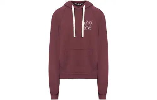 Palm Angels Pa Monogram Embroidered Drawstring Hoodie