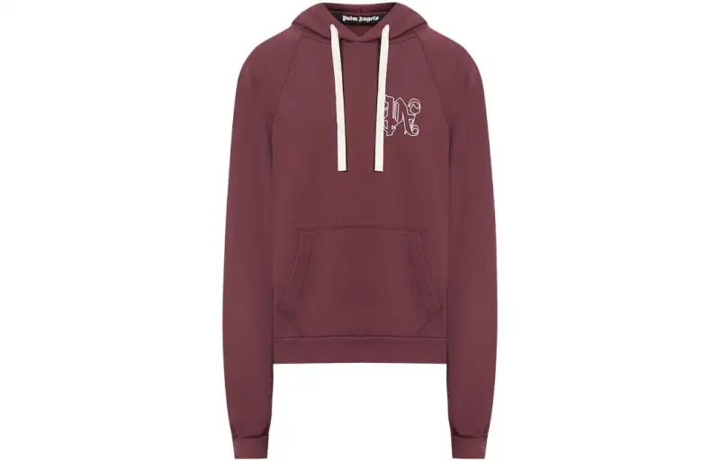 Palm Angels Pa Monogram Embroidered Drawstring Hoodie