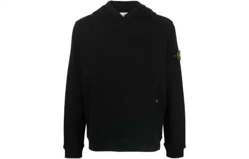 STONE ISLAND Logo Patch Long-Sleeved Hoodie