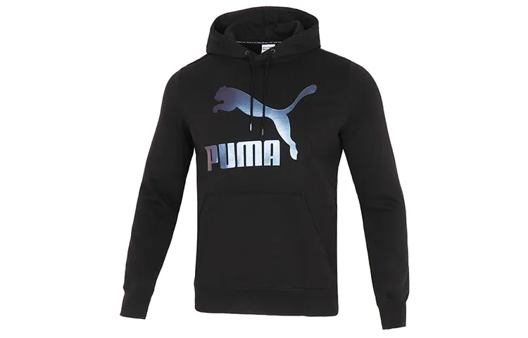 PUMA CLASSICS Sweatshirts Men's Black Hooded Moderate Regular