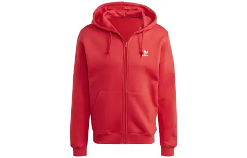 Adidas Originals Trefoil Sweatshirts Men's Red Hooded Moderate Regular