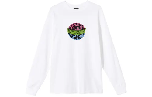 Stussy Sweatshirts Unisex White Crew Neck Moderate Regular