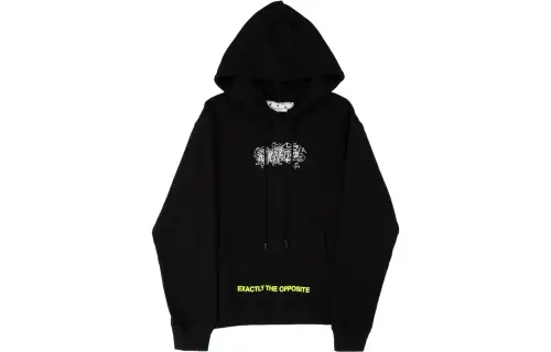 OFF-WHITE slogan-print drawstring hoodie