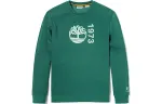 Timberland Sweatshirts Men's Green Crew Neck Moderate Regular