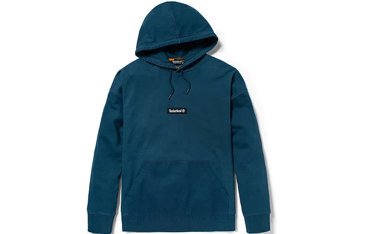 Timberland Sweatshirts Men's Medium Blue Hooded Moderate Regular