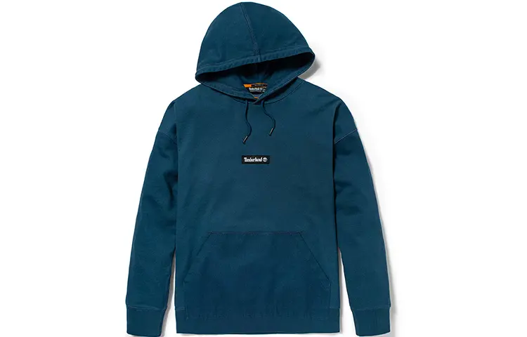 Timberland Sweatshirts Men's Medium Blue Hooded Moderate Regular