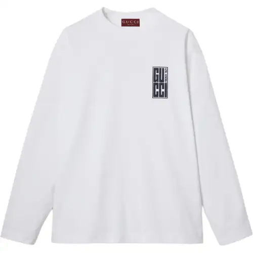 GUCCI T Shirts Men's White Crew Neck Moderate Straight Fit