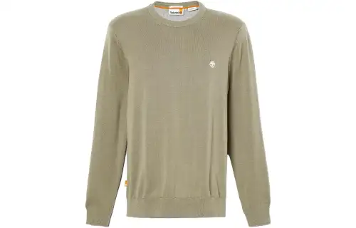 Timberland Sweatshirts Men's Green Crew Neck Moderate Regular
