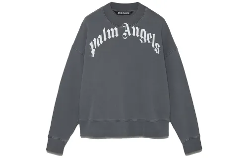 PALM ANGELS Curved Logo Crewneck