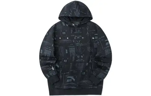 ANTA Sweatshirts Men's Black Hooded Moderate