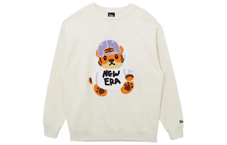 New Era Sweatshirts Unisex Ivory White Crew Neck Moderate Regular