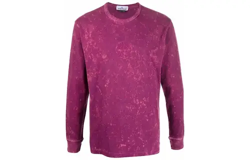 STONE ISLAND Sweatshirts Men's Purple Crew Neck Moderate Regular