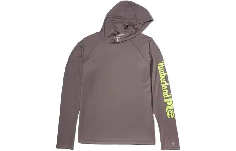 Timberland Sweatshirts Men's Asphalt Gray Hooded Moderate Regular