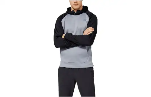 New Balance Sweatshirts Men's Gray Black Hooded Moderate Regular