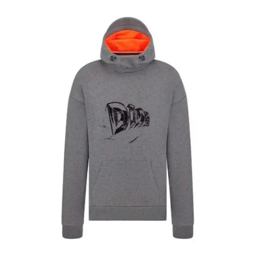 DIOR Sweatshirts Men's Gray Hooded Moderate Other
