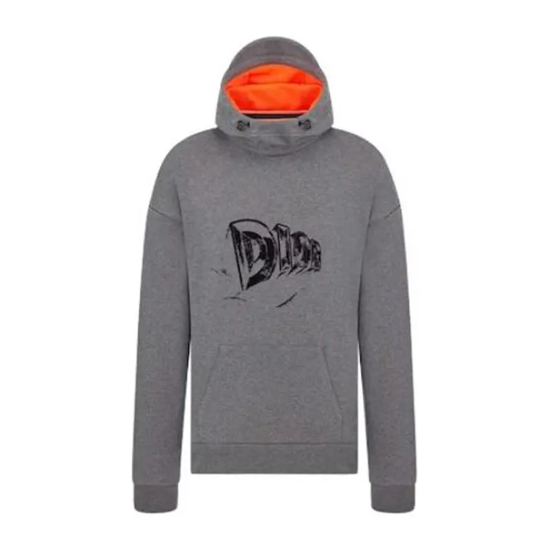 DIOR Sweatshirts Men's Gray Hooded Moderate Other