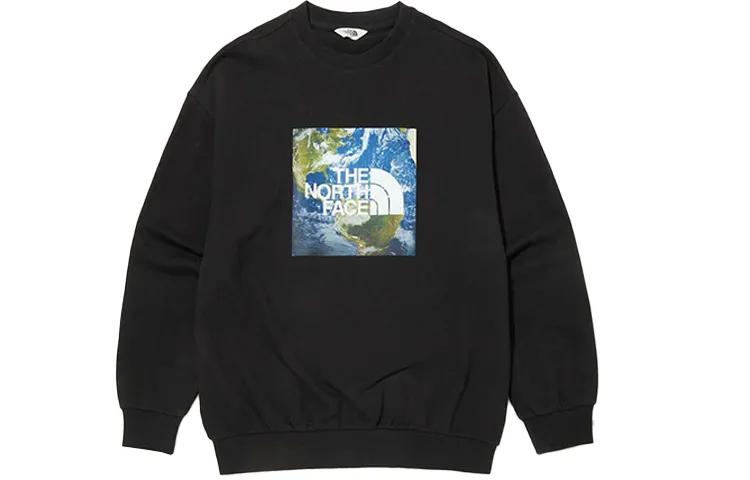THE NORTH FACE Think Earth Sweatshirts Logo Sweatshirt Unisex Black