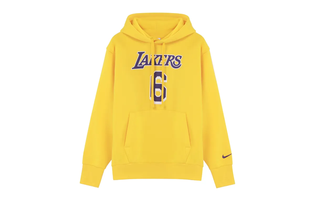 Nike Hooded Comfortable Versatile Fleece Lined Long Sleeved Sweatshirt Men's Yellow
