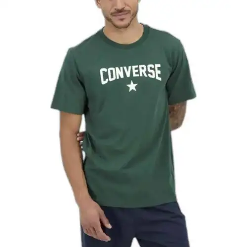 Converse T Shirts Men's Green Crew Neck