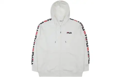 FILA Sweatshirts Unisex White Hooded Moderate