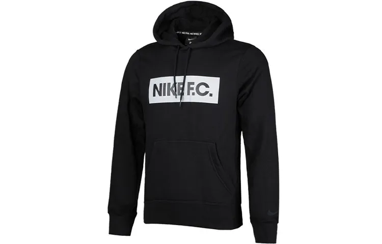 Nike Sweatshirts Men's Black Hooded Thickened Regular