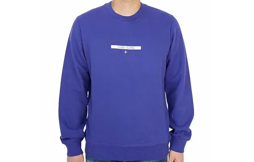 STONE ISLAND Sweatshirts Unisex Blue Crew Neck Moderate Regular