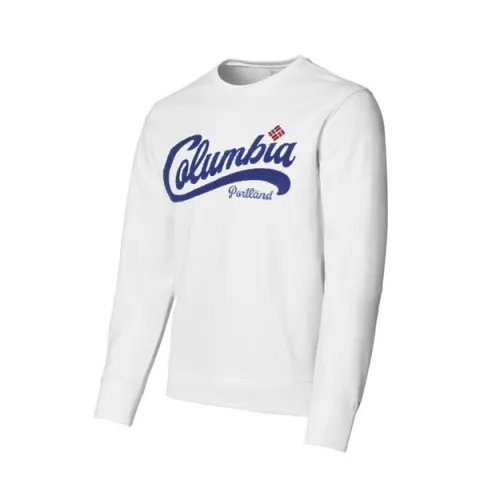 Columbia Sweatshirts Men's White Crew Neck Moderate Regular