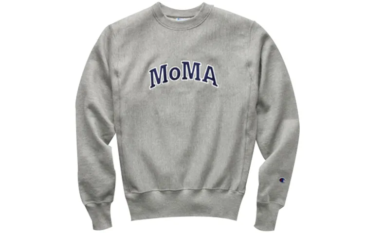 Champion x Moma Champion Pullover Sports Loose Fit Fleece Lined Crew Neck Sweatshirt US Version Unisex