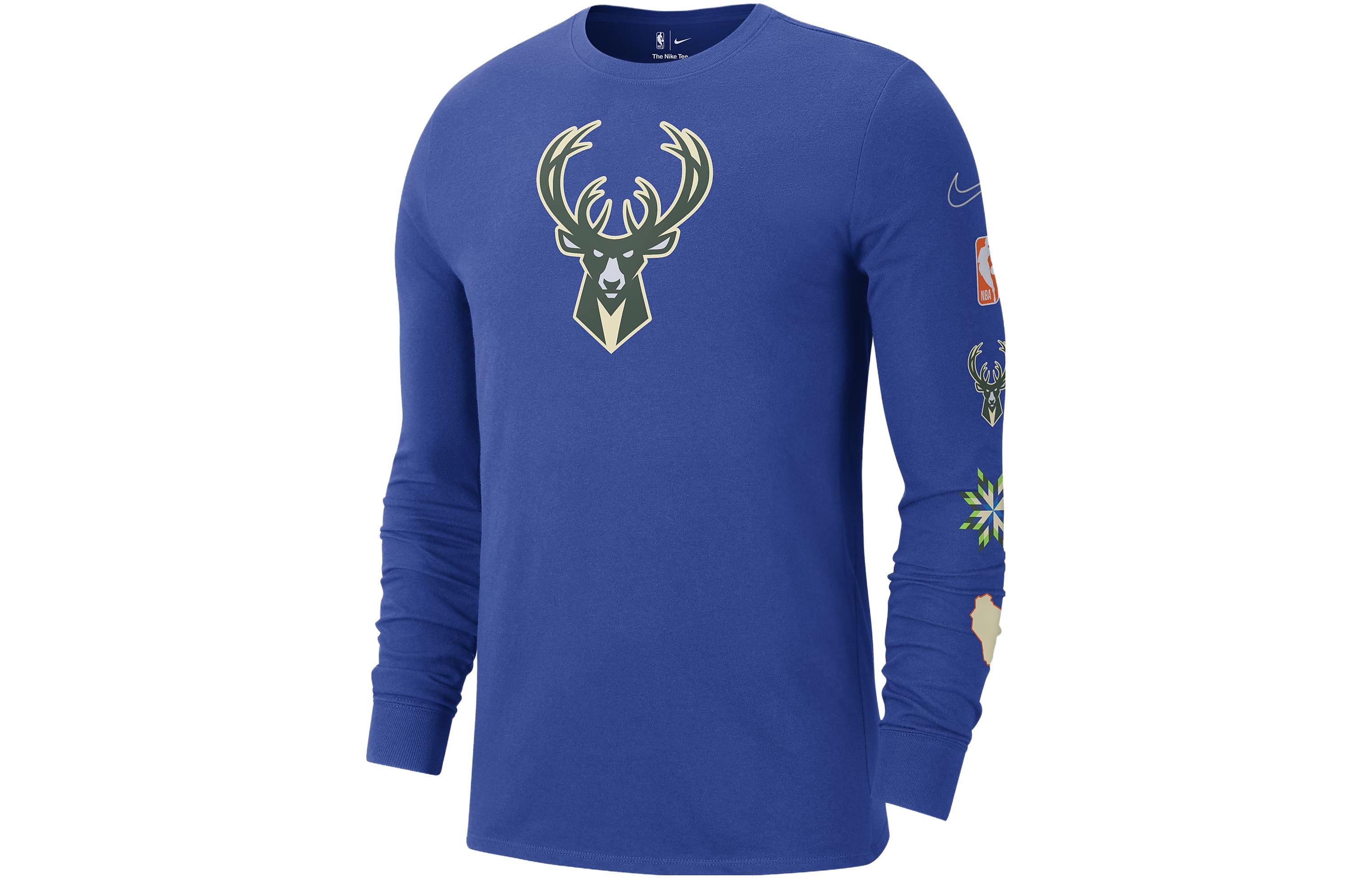 Nike Nba Milwaukee Bucks City Edition Long Sleeve T shirt