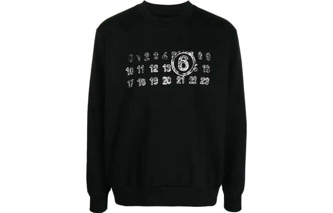 MM6 Maison Margiela Numbers motif Cotton Hoodie