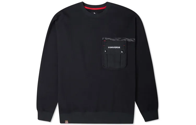 Converse New Year Series CrewNeck Pullover Sweatshirt Dark Black