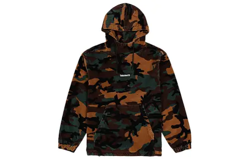 Timberland Mens Camouflage Corduroy Pullover Hoodie Camo